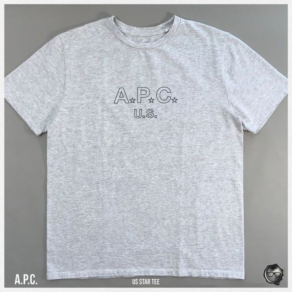 A.P.C. U.S. STAR LOGO TEE IN GREY MELANGE 2017 U.S. CAPSULE COLLECTION - Picture 15 of 15